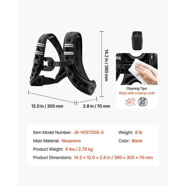 Viktväst - DUOKU - JS-VEST005-5 - 2,79 kg - Neopren - Andningsbar