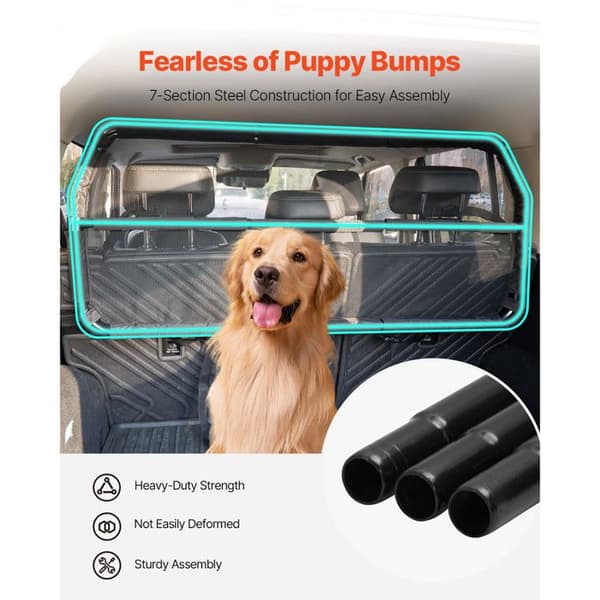 Hundebil Barrier-Duoku-117 cm Bred-til Bagagerum-Universal Barrier til Kæledyr