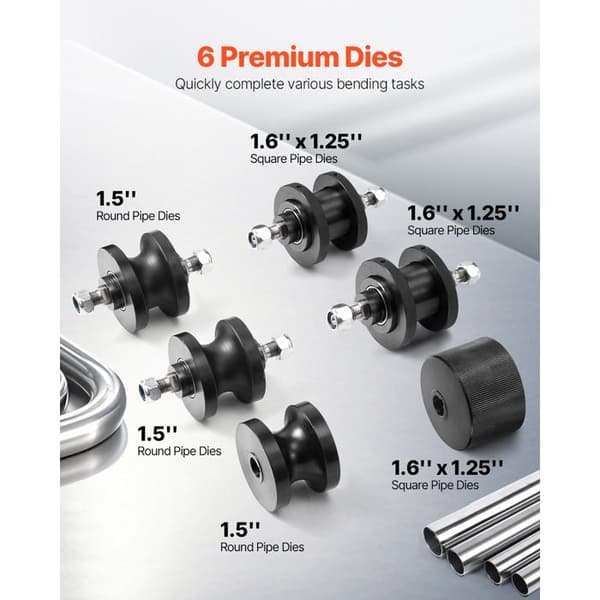 Manuell rörböjare - DUOKU - TR60A - Max bredd 1-1/2" - Tjocklek 2mm/4mm - Vinkel 360°