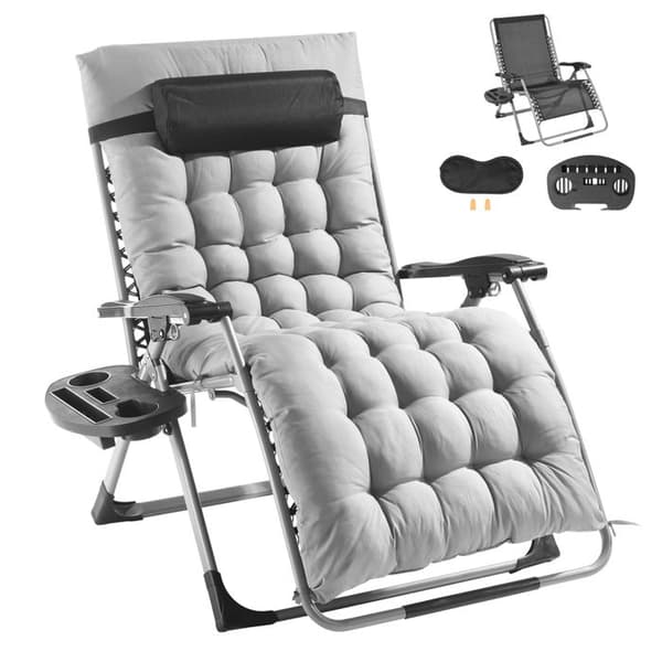 Zero Gravity Stol - DUOKU - HQB-FAN004 - Grå - Justerbar - Kan bære 226 kg grå