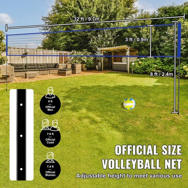 Bärbart volleybollnät - DUOKU - JH-202 - Utomhus - PE & stål - 6,72 kg