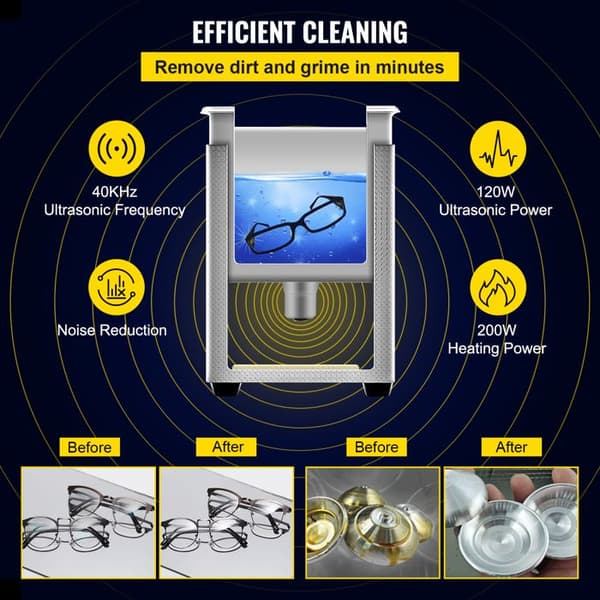 Ultralydrenser-Duoku-3 L-Professionel Digitale Laboratorie Renser med Timer