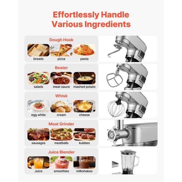 Multifunktionskøkkenrobot - DUOKU - SM-1503BML - 5,7 L - 1500 W - Hakker og Blender