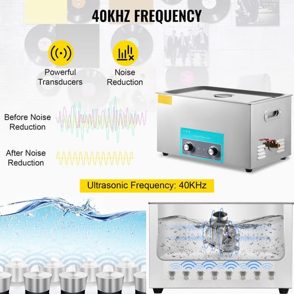Ultralydsrenser-Duoku-30 L-Digital Timer og Opvarmning- Rustfrit Stål-Knappen kontrol