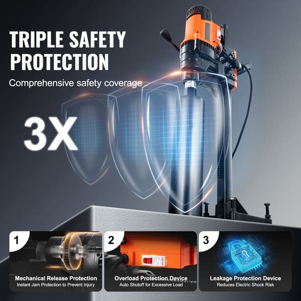 Diamantbor - DUOKU - Z1Z-CF-9235 - 3200 W - Bore 0,8 til 9,8 tommer - Professionel