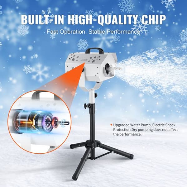 Snömaskin-Duoku-1200 W-med Justerbart Stöd-för Drömska Snöfall