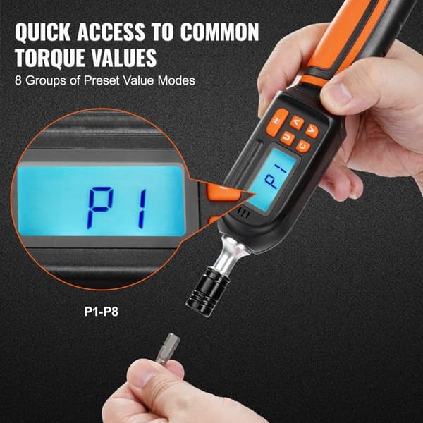 Digital momentnøgle - DUOKU - DSM1-100008B - 0,3–8 N·m - Præcision ±2% - 1/4" bit