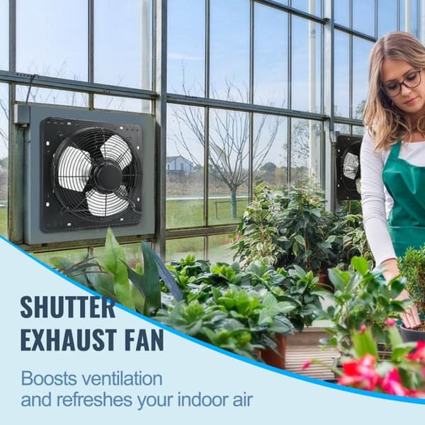 Udsugningsventilator med lukker-Duoku-305 mm-EC-motor 904 CFM, vægmontering med variabel hastighed og controller