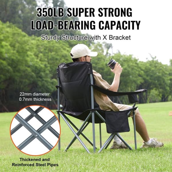 Campingstol - DUOKU - ZM2006XL - Bärbar - Lend stödfunktion - Buffert armstöd