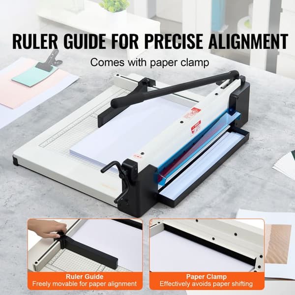 Paper cutter-Duoku-17"-Industrial Guillotine for A3 Paper-400 Sheets Capacity-Solid Steel Construction