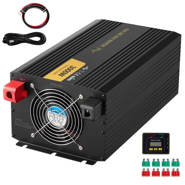 Bilomvandlare - DUOKU - TP-3000W - 3000 W - Sinusvågsinverter - 4 EU-uttag