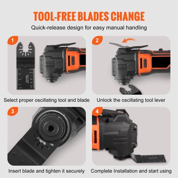 Oscillerande Sågblad-Duoku-50 PCS Kit-Universella-Multi-Tool Blad-HCS-Blad för Trä, plast, Aluminium