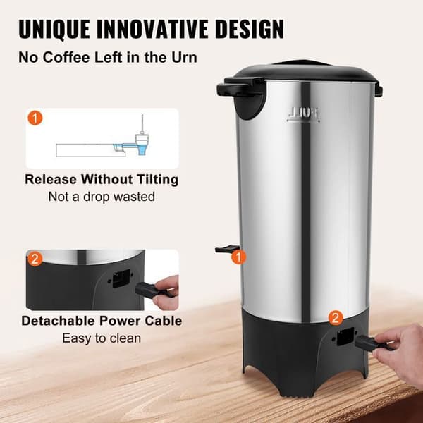 Kaffebryggare - DUOKU - KLY-7.4K - 50 koppar - 7,4 L - Håller 90–98 °C