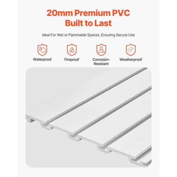 Väggpanel med Lameller Garage-Duoku-1225 x 645 mm-Åtkomstpanel för Verktyg i PVC med Modular Design