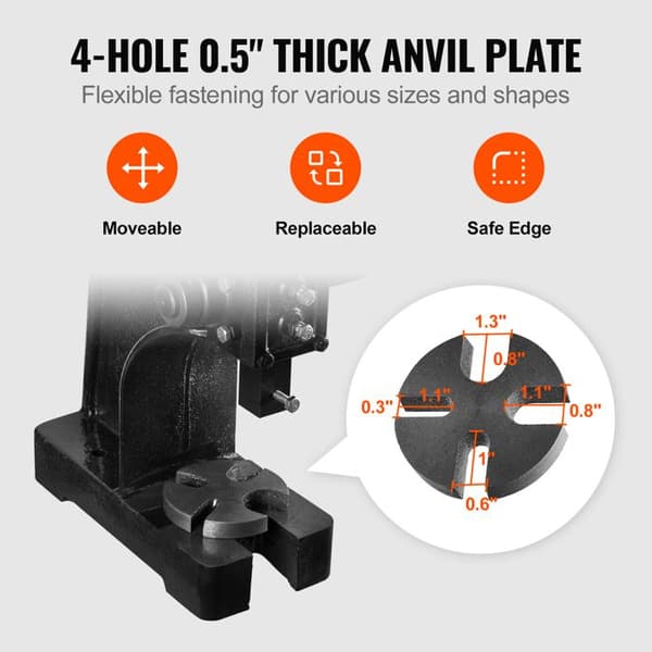 Skruvpress - DUOKU - Manuell Ställbar Press - 0,5 Ton - Maximal Höjd 117 mm - Robust Precision