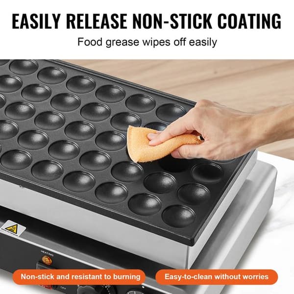 Crêpes pande - DUOKU - PC-50 - 1 700 W - Non-stick - Rustfrit stål Pengar