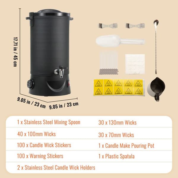 Elektrisk Voksrøgmaskine - DUOKU - DTL-S010(B) - 10 Liter - 1100 W - Sort