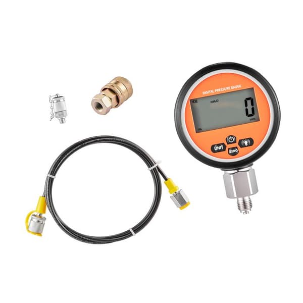 Hydraulisk Tryktest Kit-Duoku-Digital Manometer 0-10000 PSI 0-700 Bar med Testforbindelse-Hurtigforbindelse og Slange