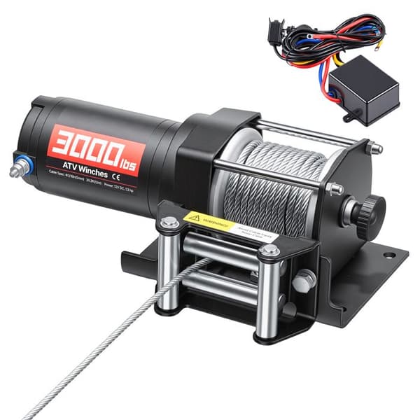 Elwinch - DUOKU - 3000lb - 1360 kg - Stål kabel 5 mm x 12 m - 12 V DC
