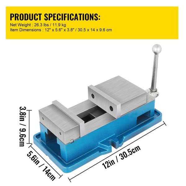 Icke-roterande fräsmaskinsbackar - Duoku - Precisionstablåns backar - Borrbackar med bredd 100 mm - Fräsar och borrmaskiner