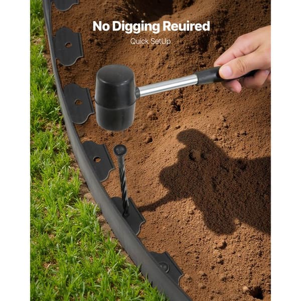 Plastik Havekant-Duoku-10 m x 10 cm-med 30 Pinde-Nem Installation Uden Graving-UV-bestandig