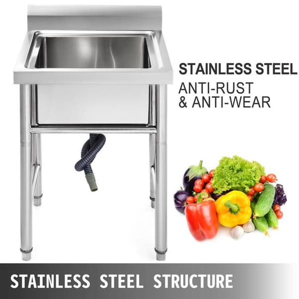 Køkkenvask - DUOKU - Rustfrit Stål - 1 Kompartment - Stor Kapacitet - 100 cm