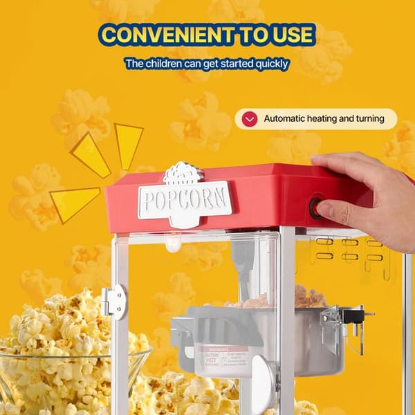 Popcornmaskin - DUOKU - 6077 - 480 W - 4 oz - Biostil - Röd Röd