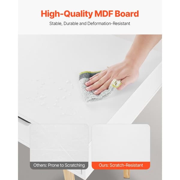 Litet skrivbord - DUOKU - KLCH-03 - Med lådor - MDF - Vit