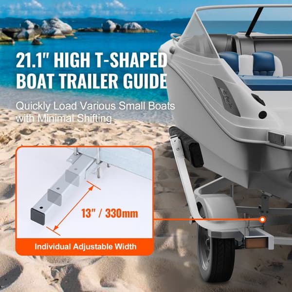 Båttrailer Guide - Duoku - 0,7 m - 2 Delar i Galvaniserat Rostfritt Stål - Robust Rulle - För Skidspår
