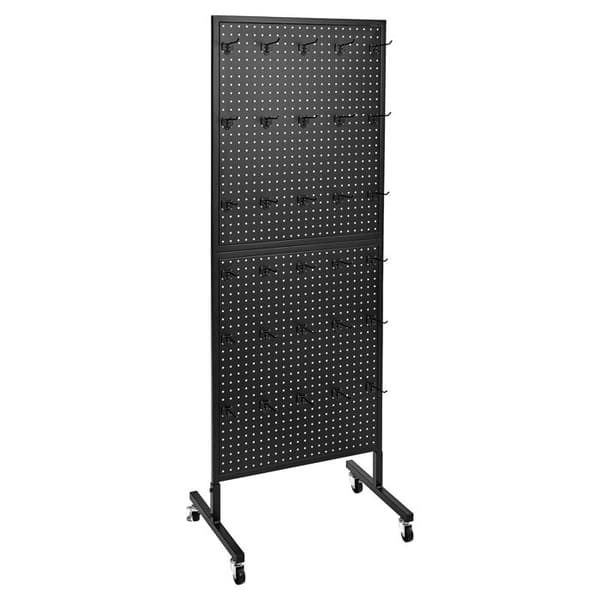 Præsentationsstand Paneler med Perforeringer-Duoku-60 x 167 cm-Perforeret Opbevaringspanel i Tykt Koldvalset Stål til Dagligvarebutik