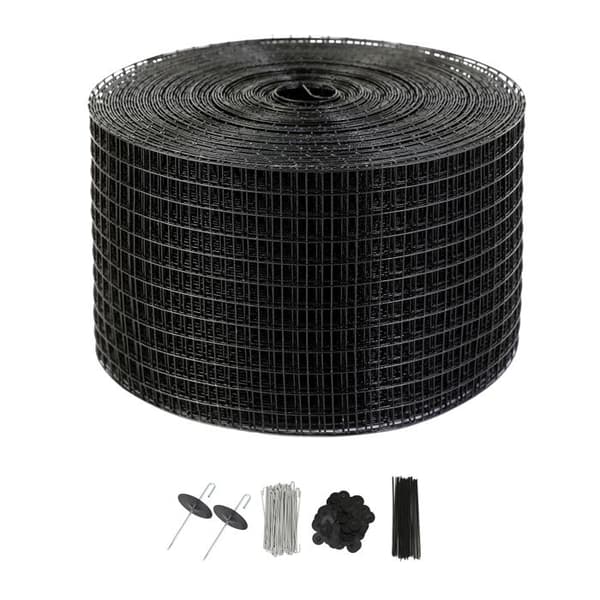 Beskytterkit til Solpanel - DUOKU - 8 in x 100 ft - 70 Fastgøringer - Rustrød PVC - Sort
