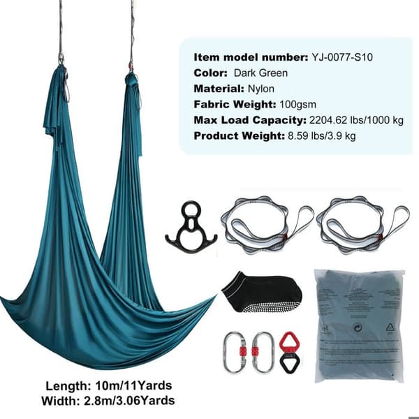 Svänghiss - DUOKU - YJ-0077-S10 - 11 meter - Nylon 100 g/m² - Grön grön