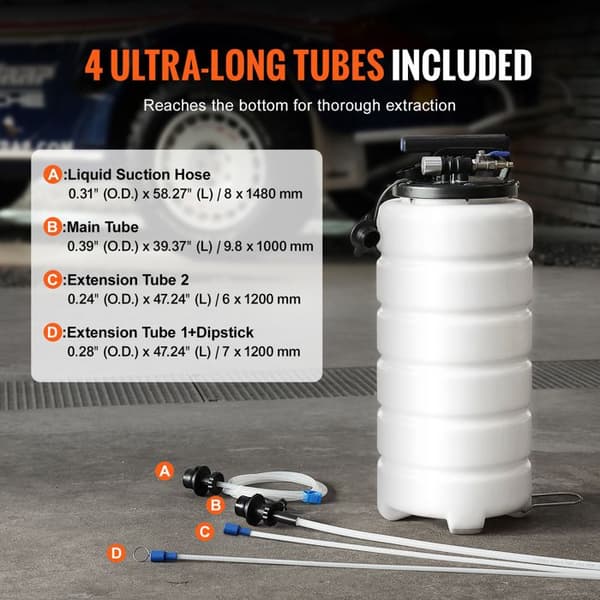 Fluidud extractor-Duoku-4 gallons-Vacuum pneumatic/manual extractor-with gauge and suction hose