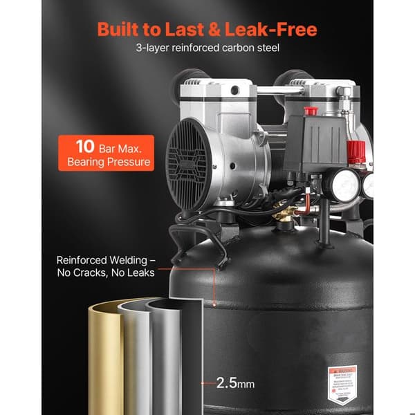 Vertikal Luftkompressor-Duoku-30 L uden olie-til bilreparationsarbejde-1,5 kW kraft