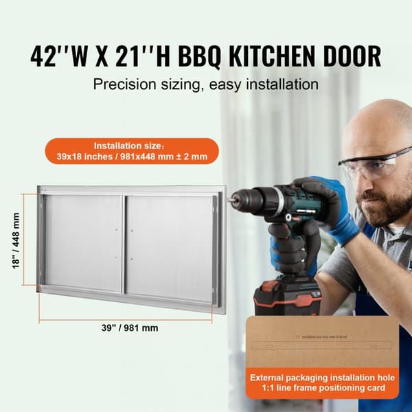 Åtkomstport - DUOKU - BH-019 - Rostfritt Stål - 1067 x 534 mm - 6 kg rostfritt stål