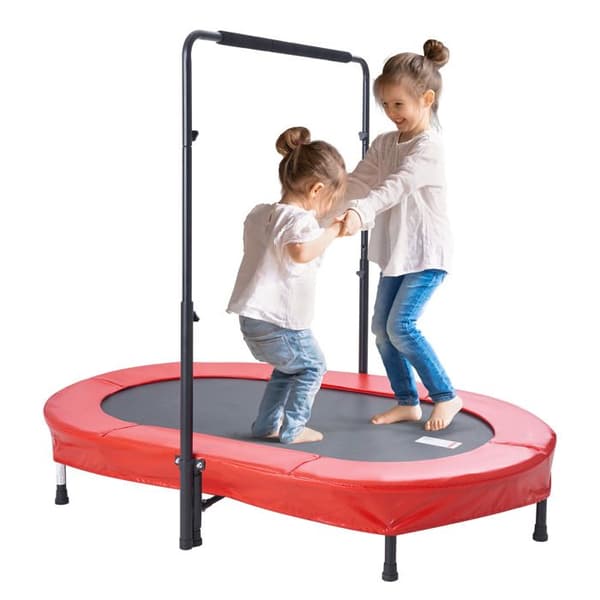 Trampolin - DUOKU - Mini Foldbar - 56x36 tommer - Rød - Til Børn - 100 kg
