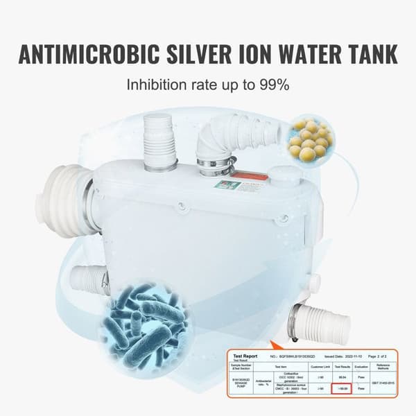 Sanitär Kvarn - DUOKU - FLO500 - 500 W - Flöde 6600 L/h - IPX8