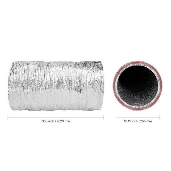 Ventilationsrør - DUOKU - OW258 - R-6.0 - 7,62 m - 258 mm i Diameter