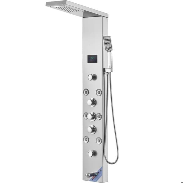 Bruserpanel - DUOKU - 8009FL - 6 Bruseindstillinger - Rustfrit Stål - LED-Skærm
