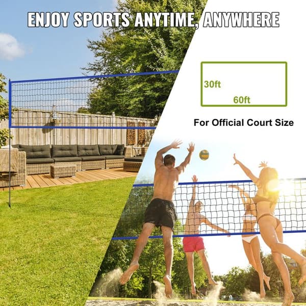 Bärbart volleybollnät - DUOKU - JH-202 - Utomhus - PE & stål - 6,72 kg