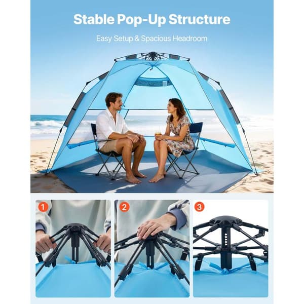 Strandtelt - DUOKU - YL-beach5A - Pop-up - Beskyttelse UPF 50+ - 4 pladser