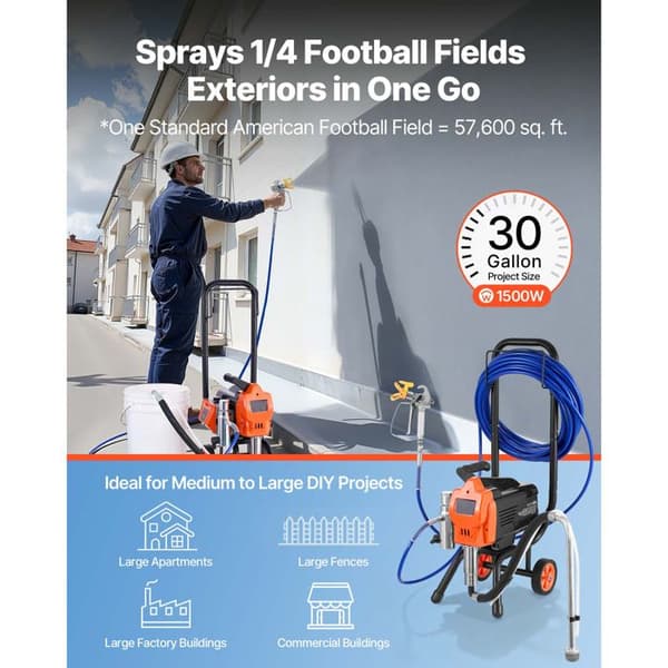 Maling Sprøjte - DUOKU - TA-5900 - 1500 W - 3300 PSI - Uden Luft System