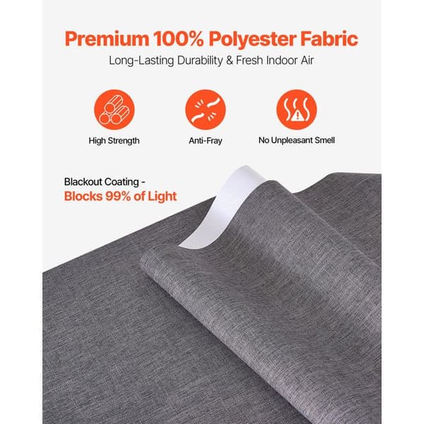 Butik med skyggepaneler - DUOKU - Japansk panel - Justerbar op til 243 cm - Mørkegrå - 100% polyester Mörkgrå