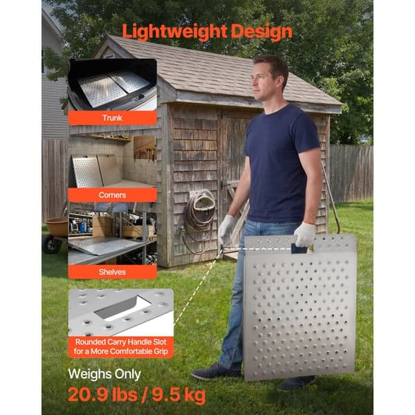 Rampe de Seuil 750x617 mm-Duoku-Aluminium Antiskrid Rampe til Kørestol-Bæreevne 340,2 kg