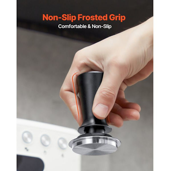 Tamper til Expresso - DUOKU - 53 mm - Rustfrit Stål - Antiskrid Håndtag - 30 lb