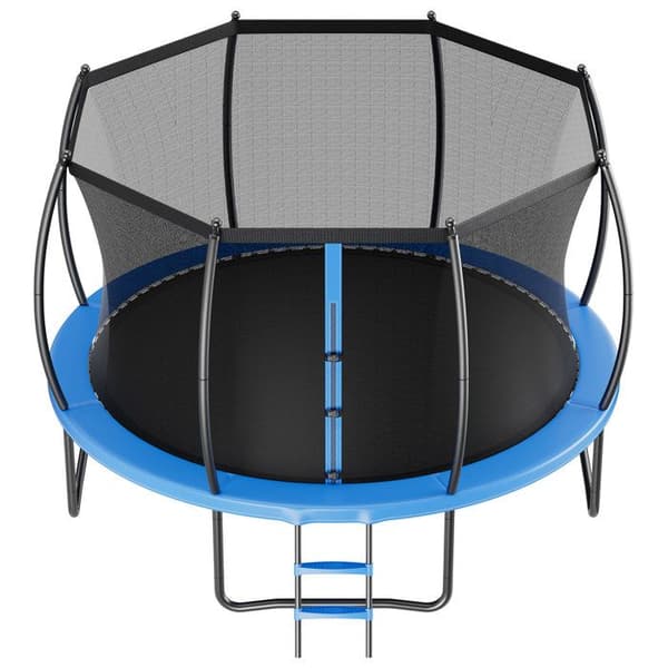 Trampolin - DUOKU - 427 cm - Sikkerhedsnet - Tykt Pude - Kapacitet 204 kg