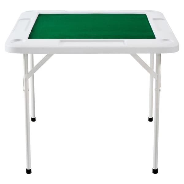 Mahjongbord - DUOKU - Modell SN-90 - Fällbart - 4 Spelare - Hållbar Grön Yta Vit