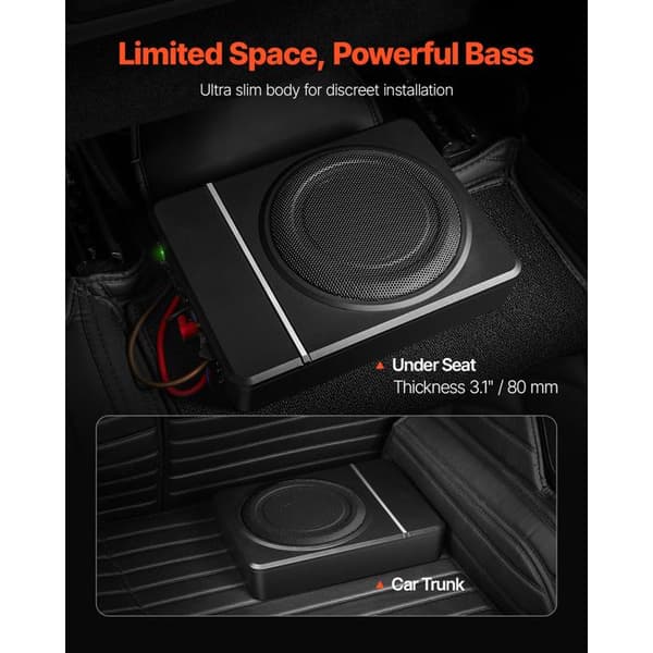 Caisson de Basses - DUOKU - YL-802C - 8" - 240W - Förstärkt för SUV och Bilar