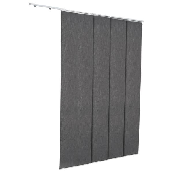 Butik med skyggepaneler - DUOKU - Japansk panel - Justerbar op til 243 cm - Mørkegrå - 100% polyester Mörkgrå