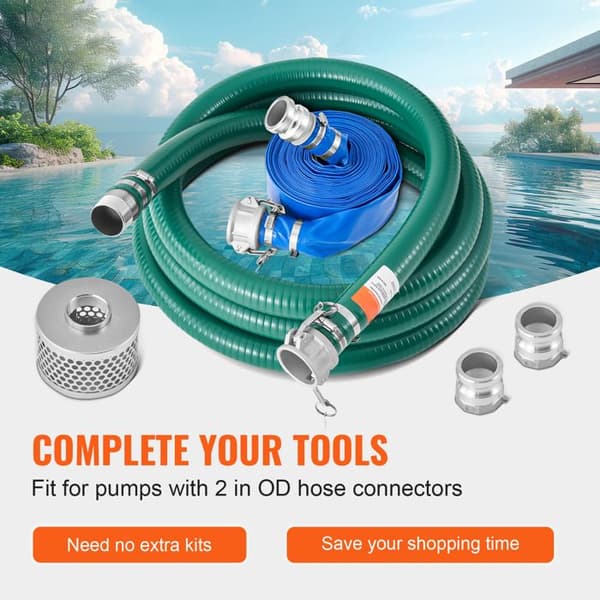 Sugslangset för pump - DUOKU - TZ04050X65FT-1 - Ø 2" - Tvätt 65 ft - Sug 20 ft